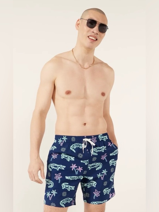 chubbies Other - Chubbies Neon Glades Swim Trunks Navy Alligator Palms 5.5 Inseam M